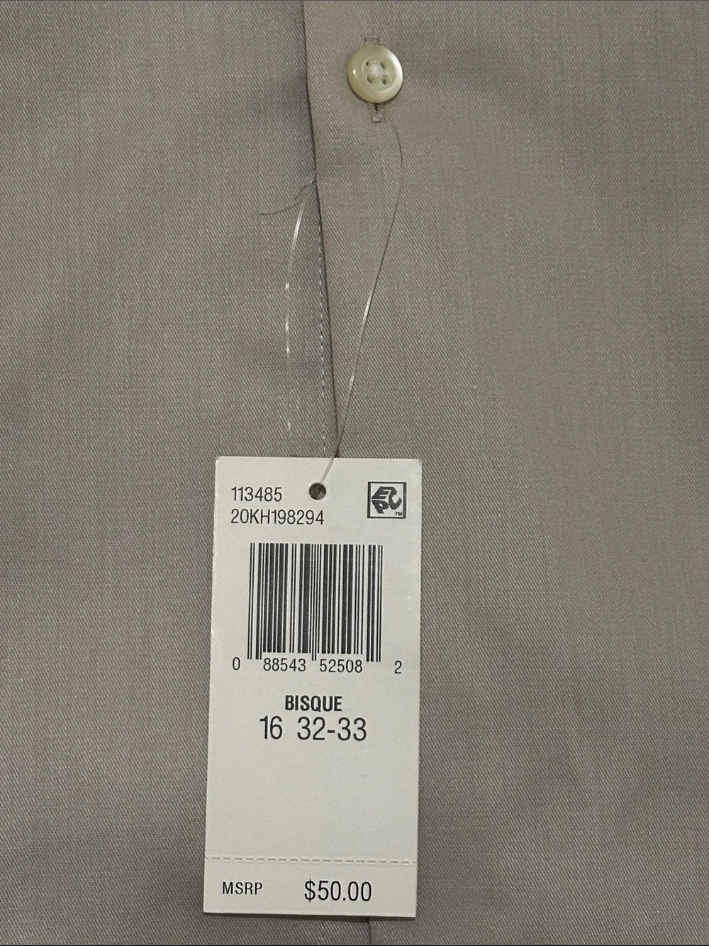 Van Heusen Men’s Dress Shirt in BISQUE color - Picture 5 of 5